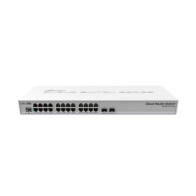 Bộ chuyển mạch dữ liệu RouterOS / SwitchOS Bộ chuyển mạch 24 cổng Gigabit 2xSFP + Lồng