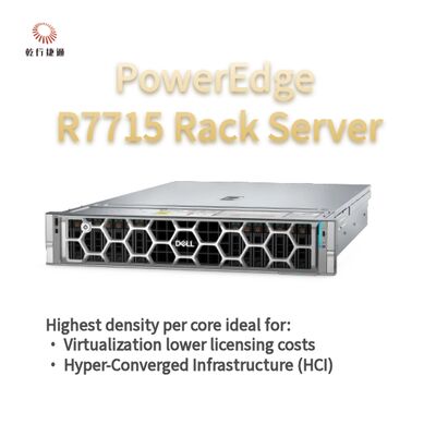 Dell PowerEdge R7715 Rack Storage Server, máy chủ lưu trữ tùy chỉnh, máy chủ hai chiều