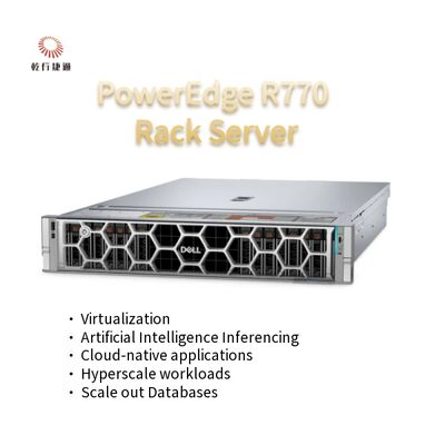 PowerEdge R770 2U máy chủ rack hai ổ cắm bộ xử lý Intel Xeon 6