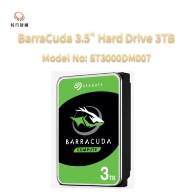 Ổ cứng Seagate BarraCuda 3.5" 3TB Mã số: ST3000DM007