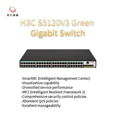 Bộ chuyển mạch Gigabit Ethernet thông minh màu xanh lá cây H3C S5120V3-SI S5120V3-52P-PWR-LI