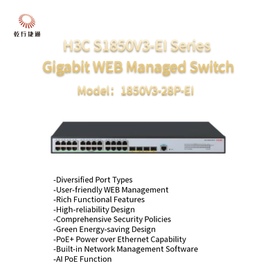 Bộ chuyển mạch được quản lý WEB Gigabit H3C S1850V3-EI Series 1850V3-28P-EI