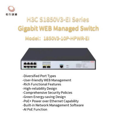 Bộ chuyển mạch được quản lý WEB Gigabit H3C S1850V3-EI Series 1850V3-10P-HPWR-EI