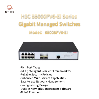 H3C S5000PV6-EI Series S5008PV6-EI Gigabit Managed Switches