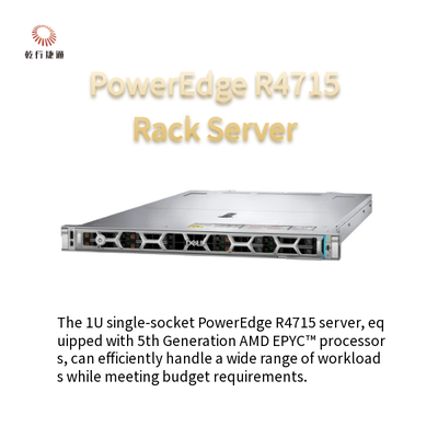 PowerEdge R4715 Máy chủ ổ cắm đơn 1U Được hỗ trợ bởi bộ xử lý AMD EPYC thế hệ thứ 5