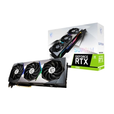 Card đồ họa chơi game MSI GeForce RTX 3080 SUPRIM X 12G không phải LHR 384 Bit