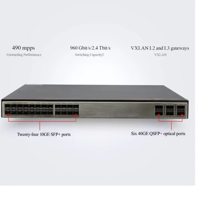 HUAWEI Switch cố định S6730-S24X6Q 24 Cổng SFP + 10GE, Cổng QSFP 6 40GE 10 Gigabit 1U Stock AC 600w:max 8A DC