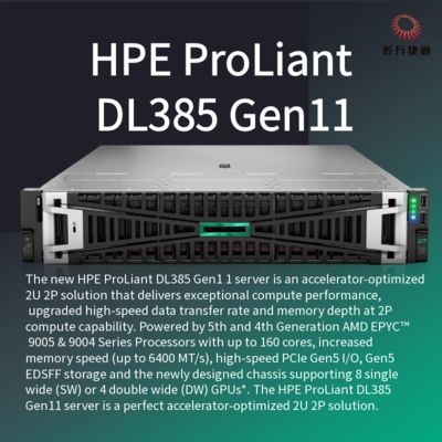 HPE ProLiant DL385 Gen11 Máy chủ lưu trữ rack an toàn và mạnh mẽ cho chuyển đổi kỹ thuật số, Máy chủ lưu trữ dữ liệu