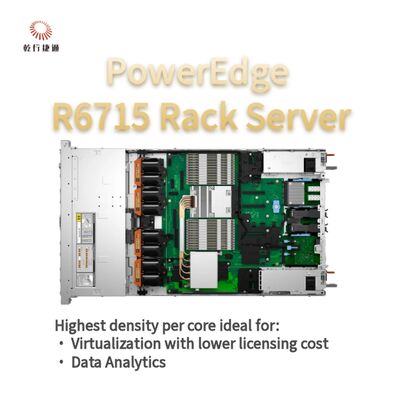 Dell PowerEdge R6715 Rack Server, máy chủ lưu trữ tùy chỉnh, máy chủ hai chiều