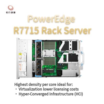 Dell PowerEdge R7715 Rack Storage Server, máy chủ lưu trữ tùy chỉnh, máy chủ hai chiều