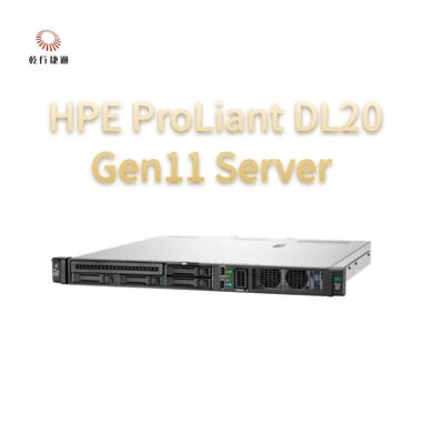 HPE ProLiant DL20 Gen11 Rack Server, hệ thống lưu trữ flash,1U Rackmount Server