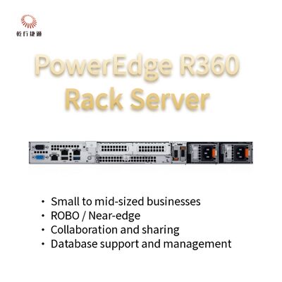 PowerEdge R360 1U Rack Server với Intel Xeon 6300 Series, 128 GB DDR5 Memory và hỗ trợ GPU