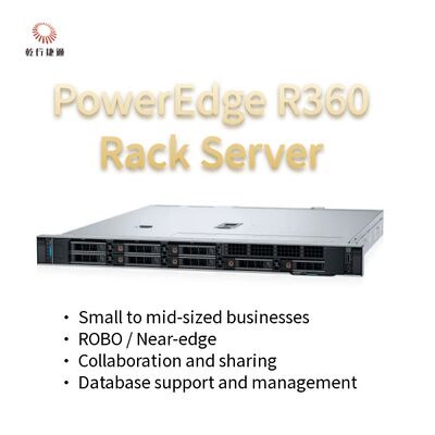 PowerEdge R360 1U Rack Server với Intel Xeon 6300 Series, 128 GB DDR5 Memory và hỗ trợ GPU