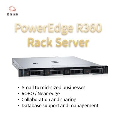 PowerEdge R360 1U Rack Server với Intel Xeon 6300 Series, 128 GB DDR5 Memory và hỗ trợ GPU