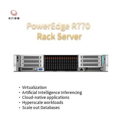 PowerEdge R770 2U máy chủ rack hai ổ cắm bộ xử lý Intel Xeon 6