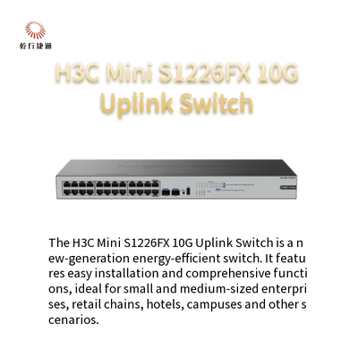 H3C Mini S1226FX 10G Uplink Switch Chiết kiệm năng lượng Green Switch