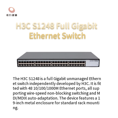 Bộ chuyển mạch Ethernet Full Gigabit H3C S1248 48 cổng RJ45 tự động đàm phán 10/100/1000Mbps