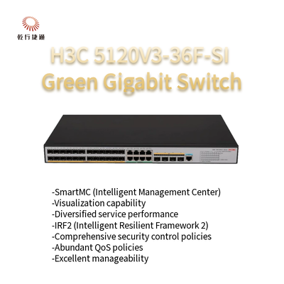 Bộ chuyển mạch Gigabit Ethernet thông minh màu xanh lá cây H3C S5120V3-SI 5120V3-36F-SI