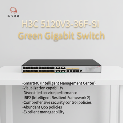 Bộ chuyển mạch Gigabit Ethernet thông minh màu xanh lá cây H3C S5120V3-SI 5120V3-36F-SI