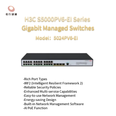 H3C S5000PV6-EI Series S5024PV6-EI Gigabit Managed Switches