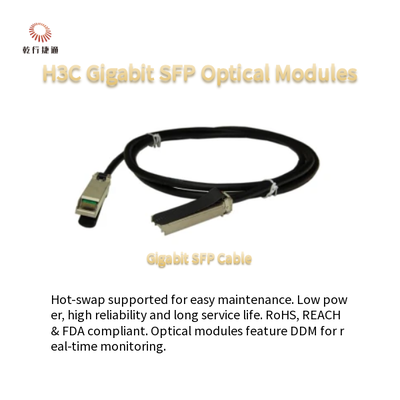 Mô-đun quang H3C Gigabit SFP Tiêu thụ điện năng thấp và SFP-GE-LX-SM1310-S có thể tráo đổi nóng
