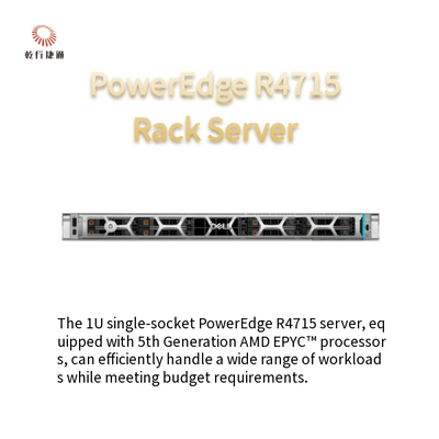 PowerEdge R4715 Máy chủ ổ cắm đơn 1U Được hỗ trợ bởi bộ xử lý AMD EPYC thế hệ thứ 5