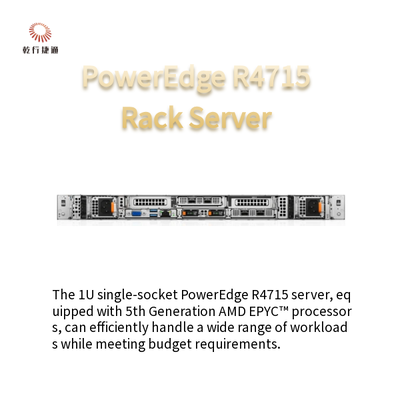 PowerEdge R4715 Máy chủ ổ cắm đơn 1U Được hỗ trợ bởi bộ xử lý AMD EPYC thế hệ thứ 5
