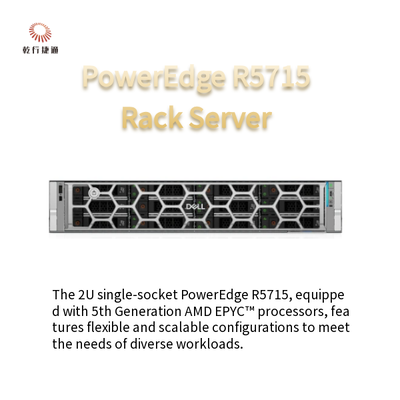 Máy chủ ổ cắm đơn PowerEdge R5715 2U Được hỗ trợ bởi bộ xử lý AMD EPYC thế hệ thứ 5