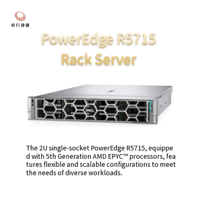Máy chủ lưu trữ dạng rack PowerEdge R5715 2U, Nền tảng một ổ cắm, Bộ xử lý AMD EPYC thế hệ thứ 5