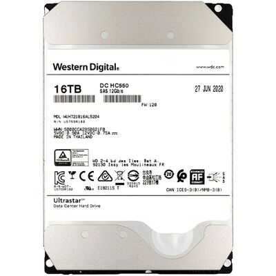 Western Digital  Ultrastar  DC HC580 Data Center HDD  Model：WUH721816AL5204  