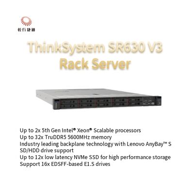 Máy chủ rack ThinkSystem SR630 V3 2U Bộ xử lý Xeon còn hàng, bộ xử lý Intel Xeon Scalable