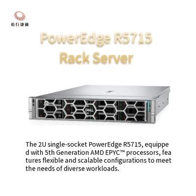 Máy chủ lưu trữ dạng rack PowerEdge R5715 2U, Nền tảng một ổ cắm, Bộ xử lý AMD EPYC thế hệ thứ 5